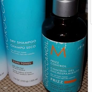 Dark tone dry shampoo frizz control